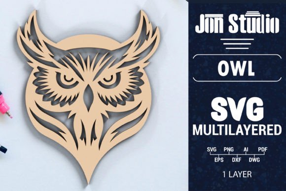3D Christmas Owl SVG: Graphics for Crafts