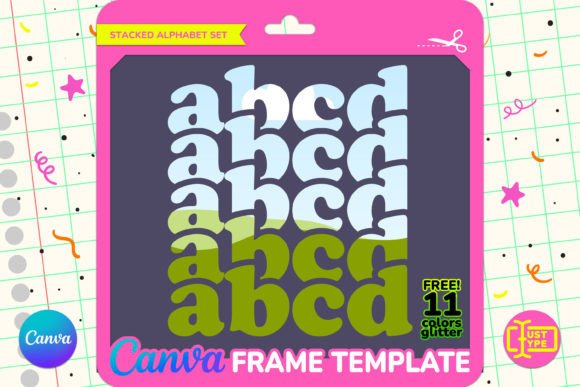 70s Stacked Alphabet Canva Frame Review