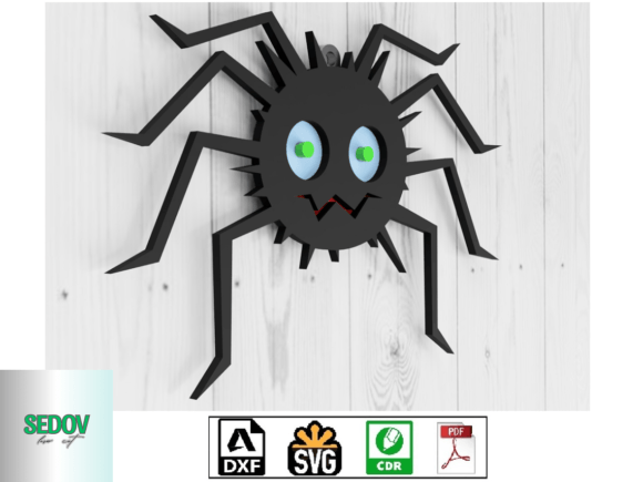 Autumn Laser Cutting: 3D Spider Door Sign