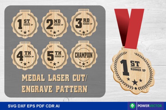Champion Medal Laser Cutting for Other Celebrations
