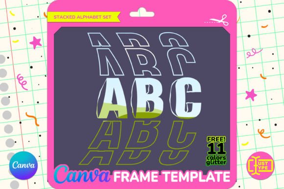 Curvy Stacked Alphabet Canva Frame: A Graphics Review for Sellers