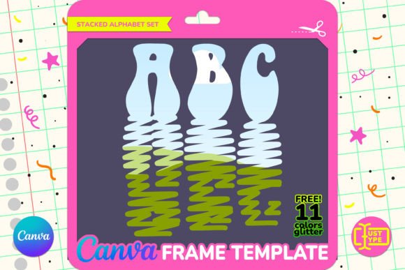 Disco Retro Stacked Canva Frame Template Review