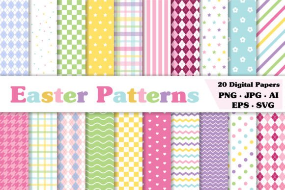 Easter Patterns Colored Digital Paper Review