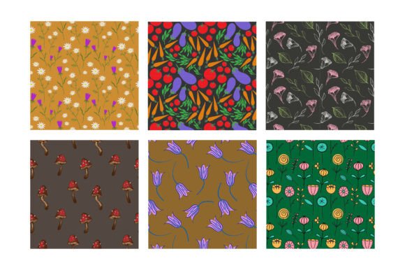 Floral Seamless Patterns Graphics for Brand Identity