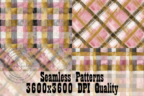 Funky Plaid Seamless Patterns: Graphics and Patterns for Modern Publishing