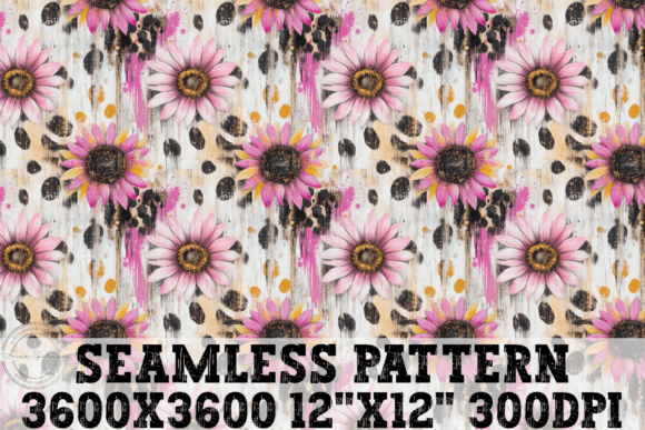 Grunge Floral Seamless Patterns Graphics Review