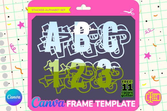 Heaps Stacked Alphabet Canva Frame: A Designer’s Graphics Review