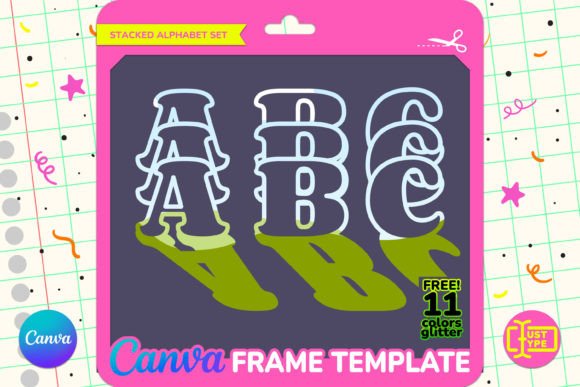 Hippie Retro Stacked Canva Frame Graphics Review