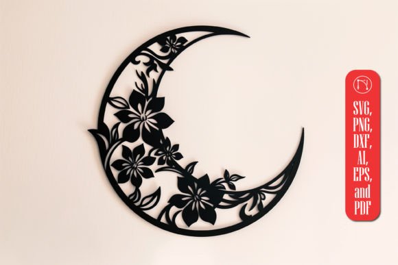 Laser Cutting Wall Decor: Floral Moon SVG Review