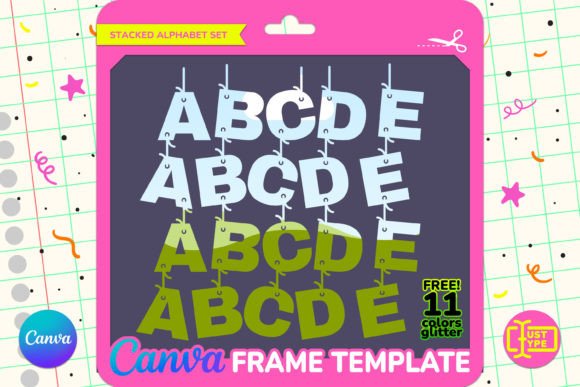 Mobile Stacked Alphabet Canva Frame: Graphics Review