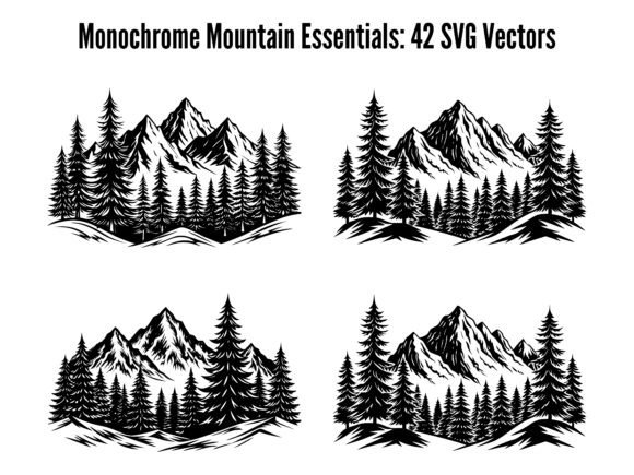 Monochrome Mountain Vector 42 SVG Review
