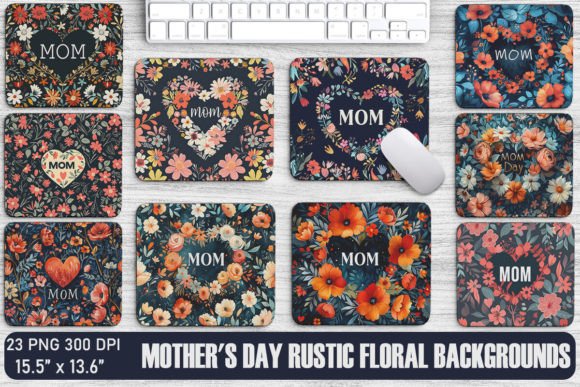 Mother s Day Rustic Floral Backgrounds Graphics and Backgrounds