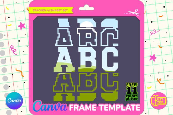 Pixel Stacked Alphabet Canva Frame: A Review for Modern Graphics