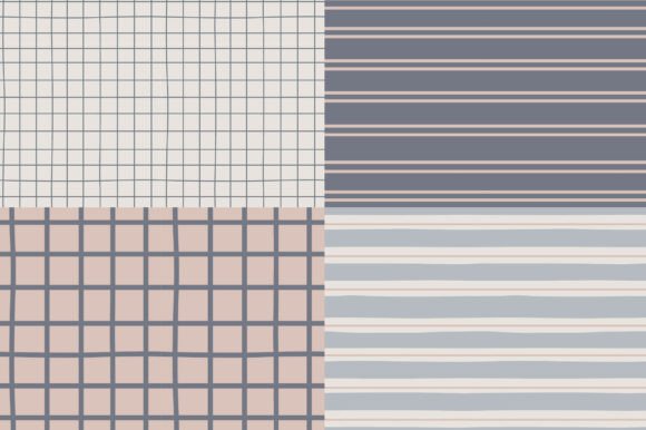 Plaid and Striped Boho Patterns Graphics Review