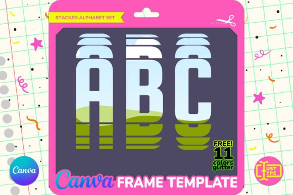 Reflex Stacked Alphabet Canva Frame Graphics Review