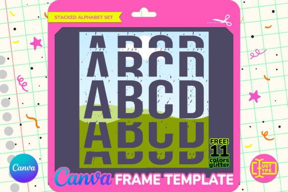 Smudge Stacked Alphabet Canva Frame Review: Graphics for Brands