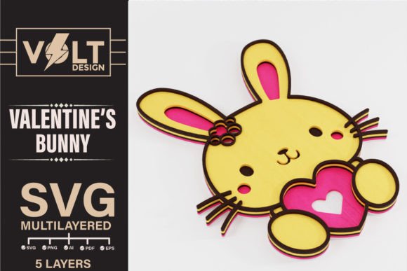 Valentine S Day Laser Cutting Bunny Craft