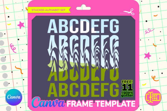 Whirl Stacked Alphabet Canva Frame Graphics Review